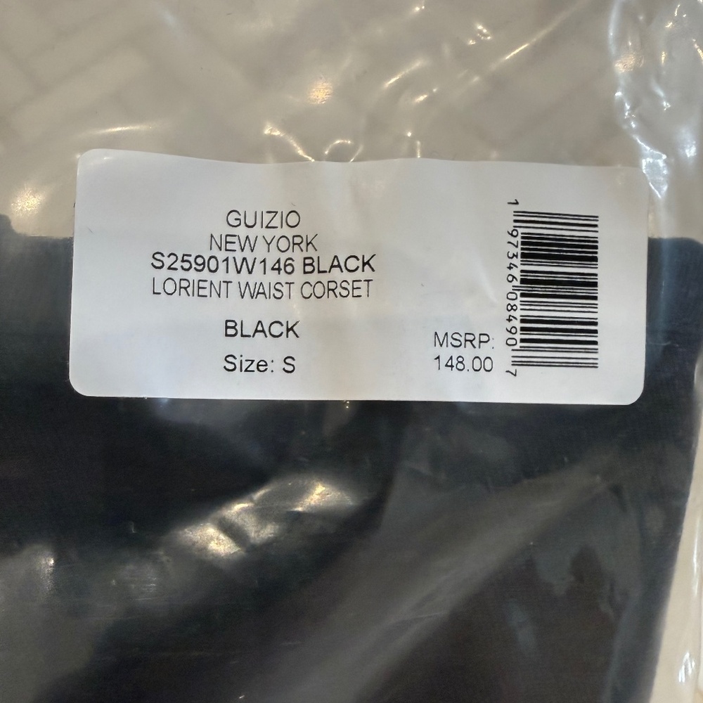 Guizio Black Lorient Waist Corset, Sz. SM. **NWT** - Picture 8 of 9